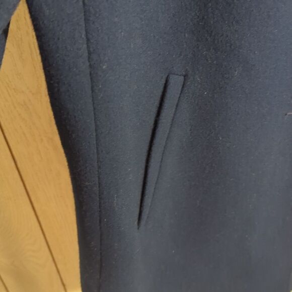 Forecaster Of Boston Navy Wool Blend Button Coat Size 12 Pocket Unisex Elegant - Picture 4 of 10